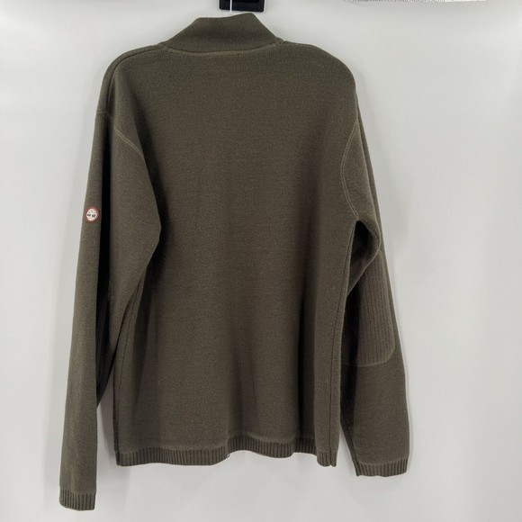 Timberland Wool Full Zip Jacket Sweater Green Size Large - Picture 4 of 8